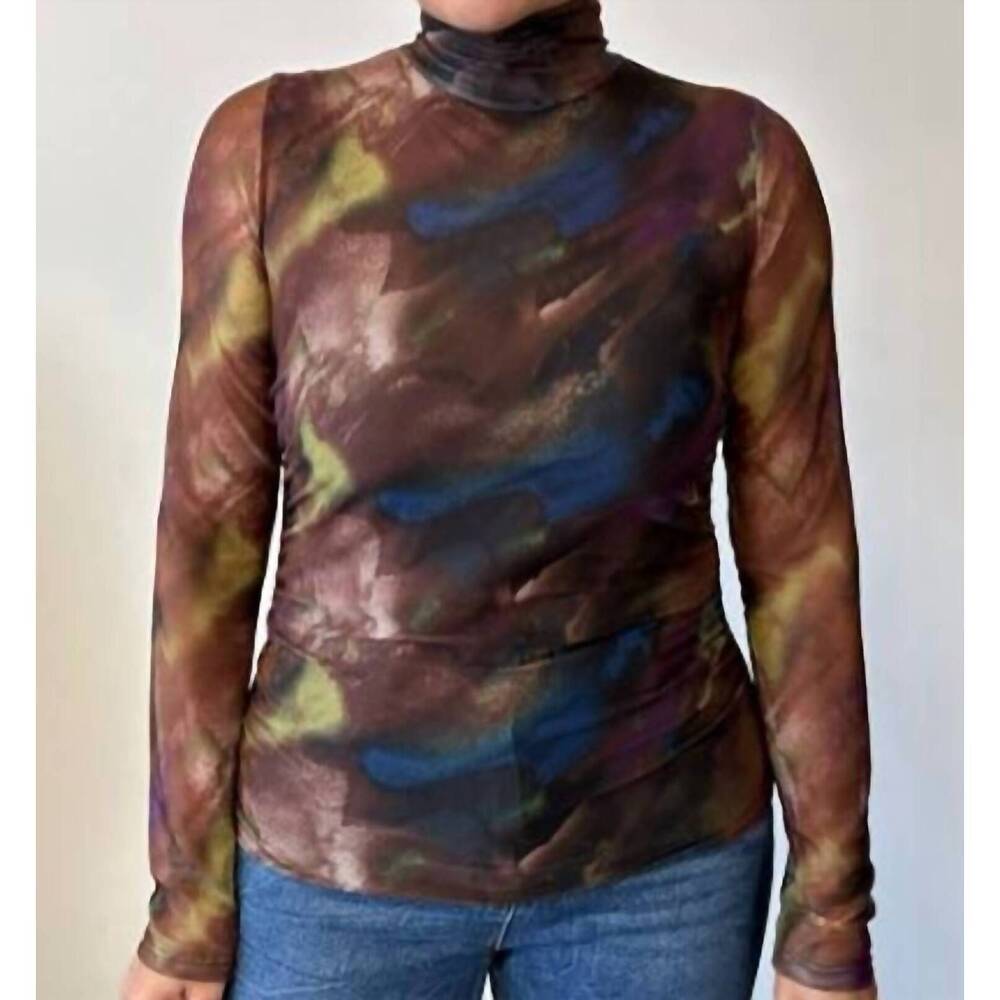 NEW VERONICA M mesh long sleeve top in clara